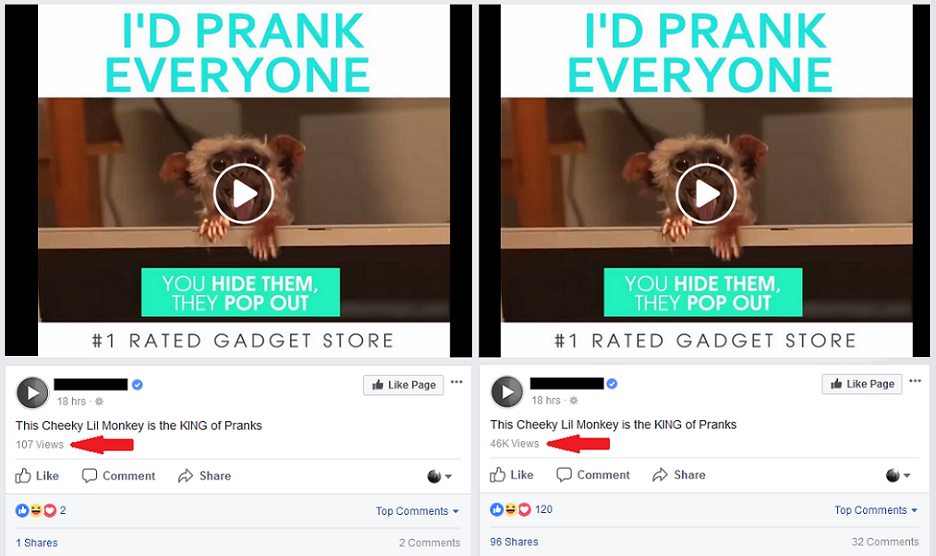 Facebook Video Views Before and After Buying