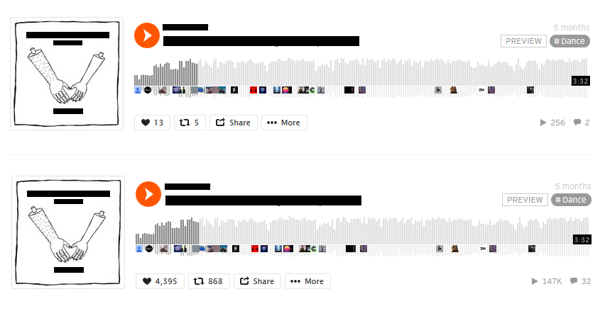 Soundcloud Plays Views Likes Reposts Before and After Purchase